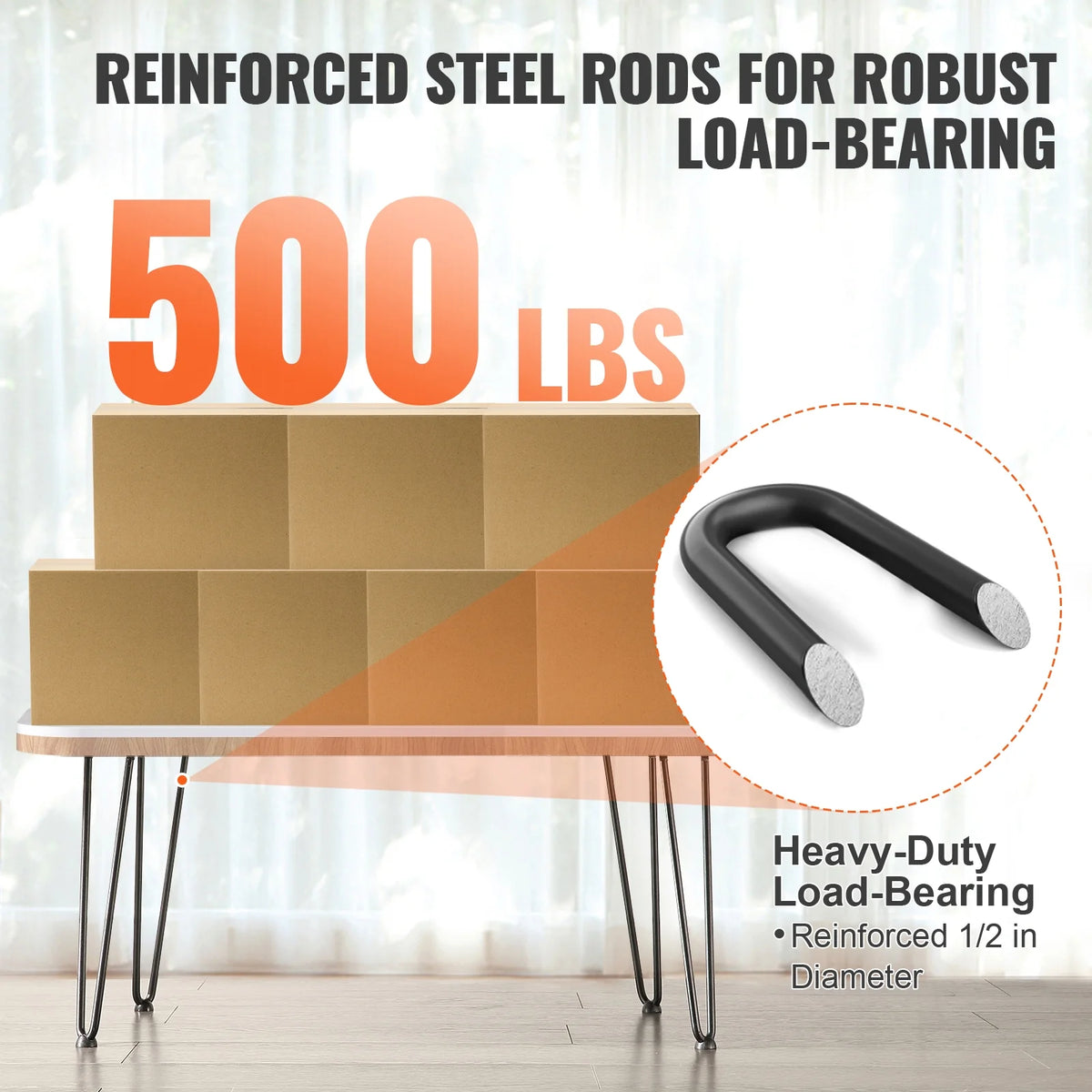 19" Solid Metal Heavy Duty Furniture Legs I4168