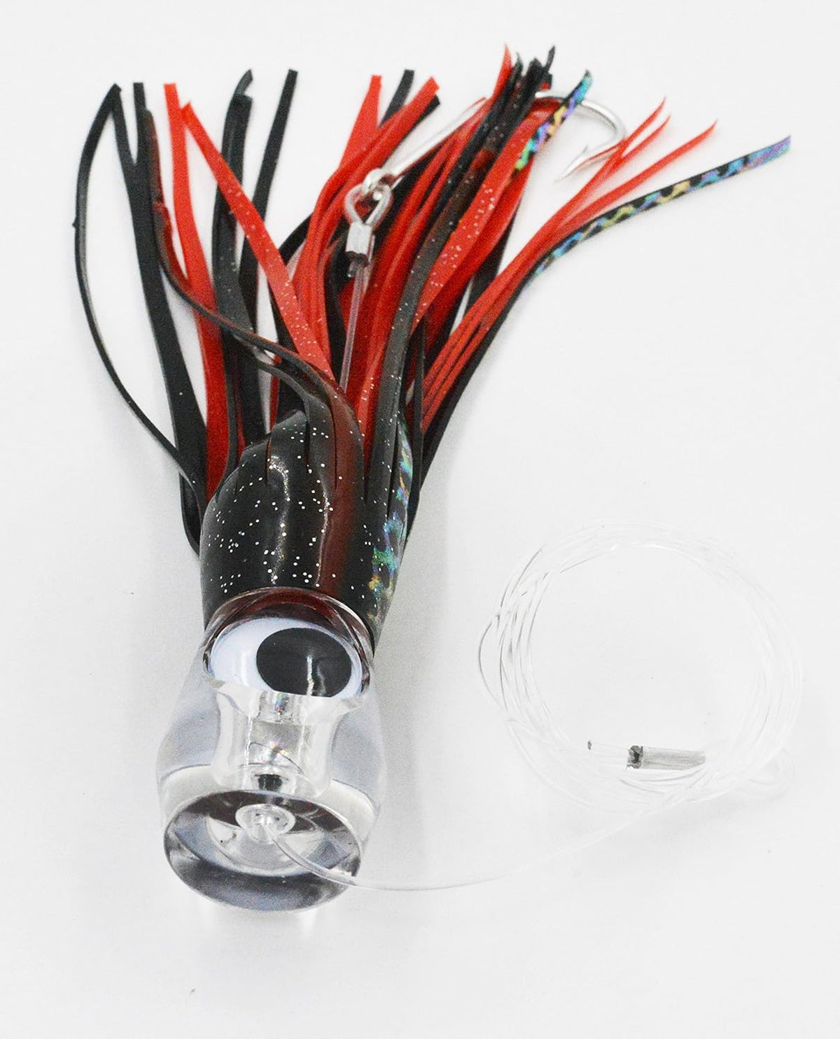 Fishing Lure Set of 6 Saltwater Skirted Lures with Black Bag Q1141