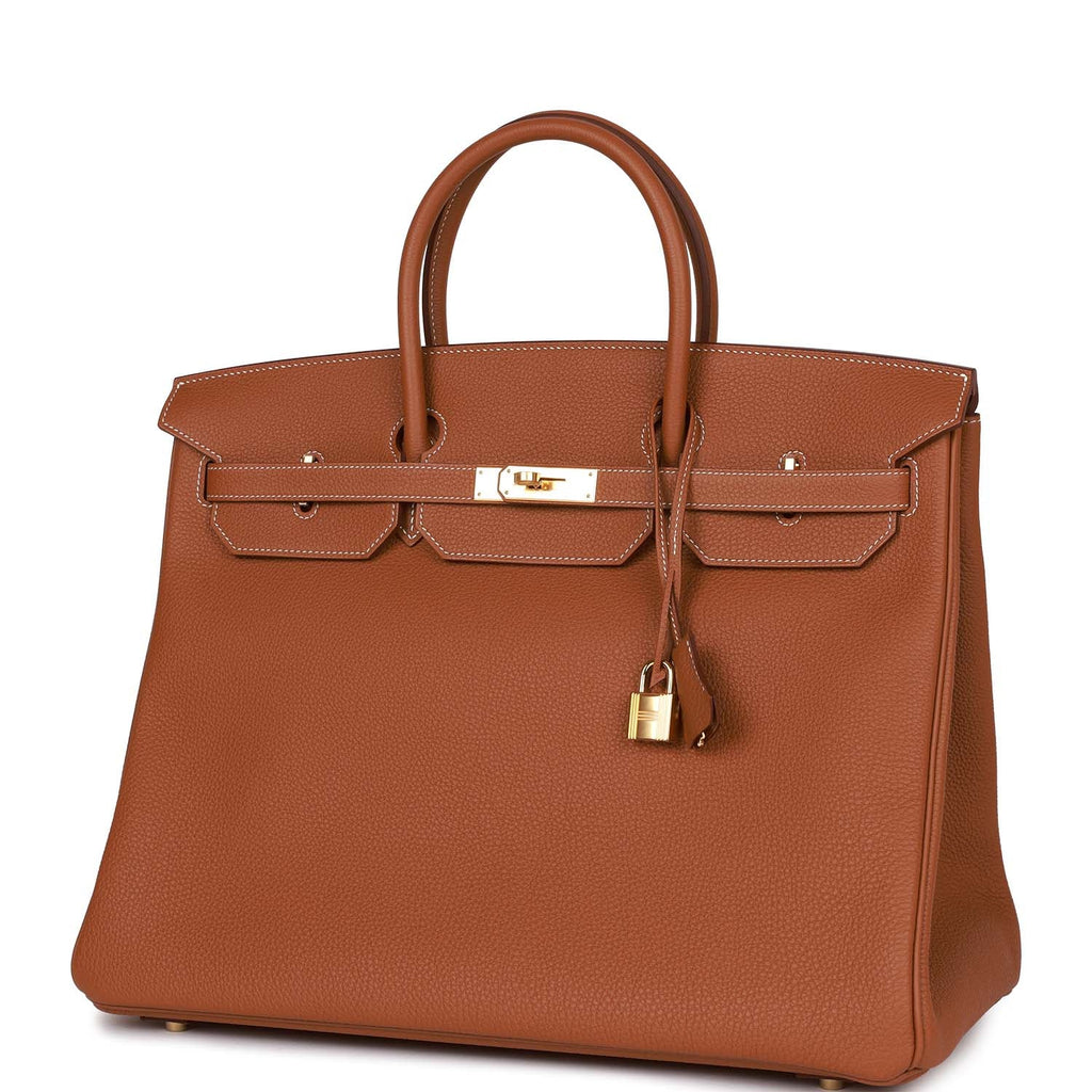 Gold Togo Leather Handbag Z885