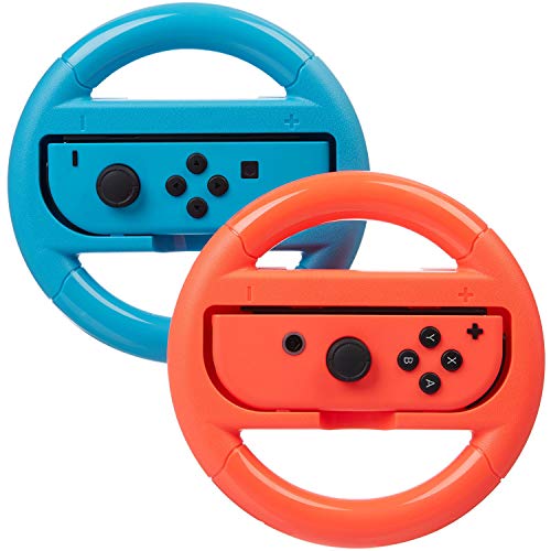 32GB Console with Gray Joy Con Bundle with Super Mario Party, Mario Kart 8 Deluxe and Steering Wheel 2-Pack F5273