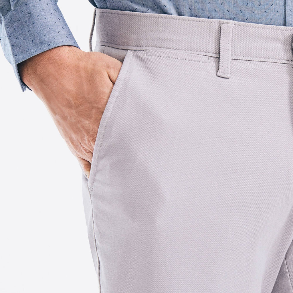 Grey Classic Fit Flat Front Deck Pant B50173