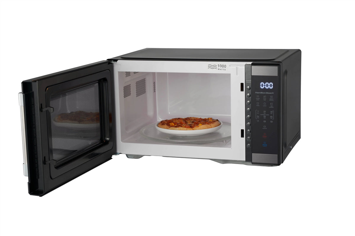 1.1 cu. ft. 1000 Watts Black Stainless Steel Microwave Oven P512013