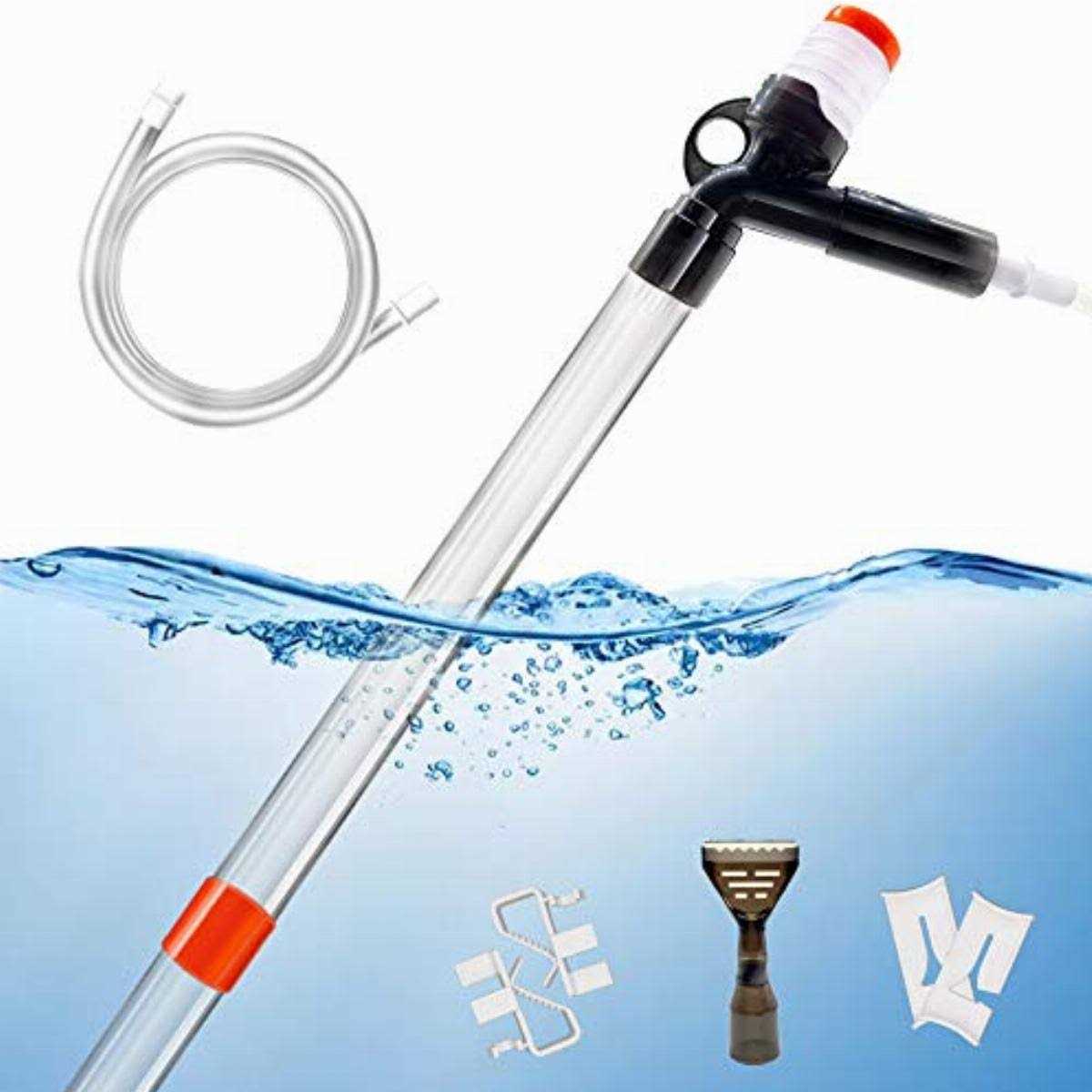 Aquarium Gravel Cleaner Fish Tank Kit Long Nozzle Water Changer J6835
