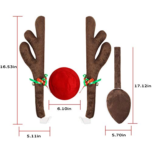 Reindeer Car Kit Antlers Nose Tail Christmas Decoration N632501