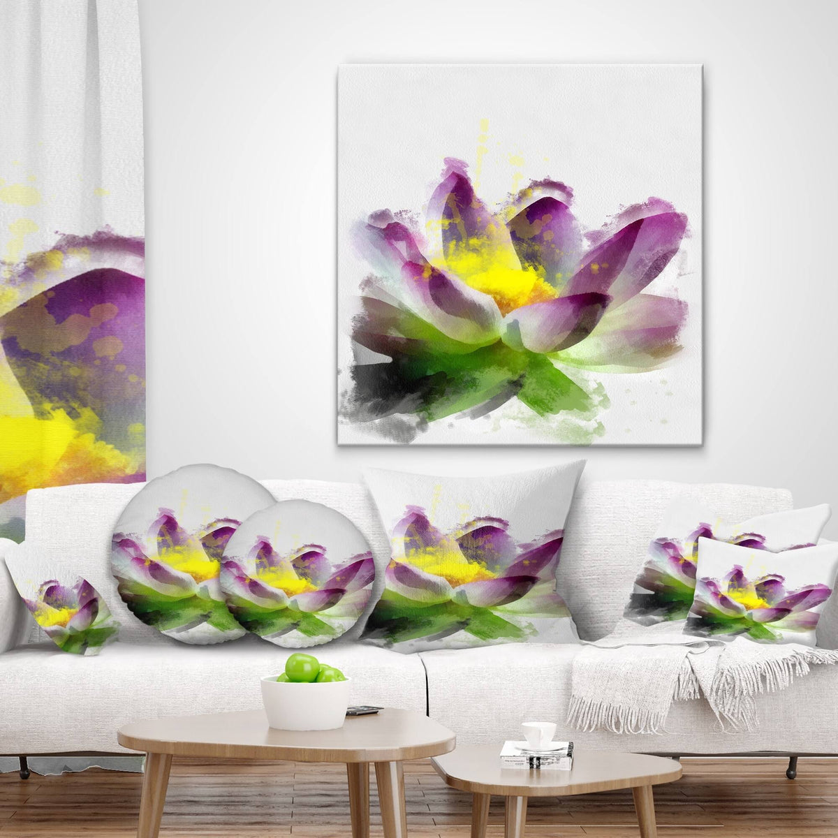 Purple Lotus Flower Canvas Art Print T285060