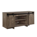 Modern Wood TV Stand in Gray Washed W44454