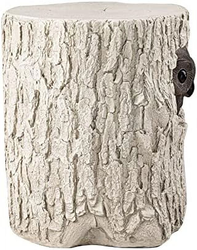 Antique Beige Faux Wood Stump Stool Z912259