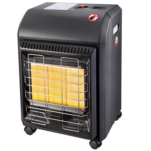 Propane Patio Heater, Portable Outdoor 18000BTU Gas Radiant Heater D1213
