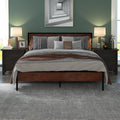 Full Metal Bed Frame with Wood Headboard E82457