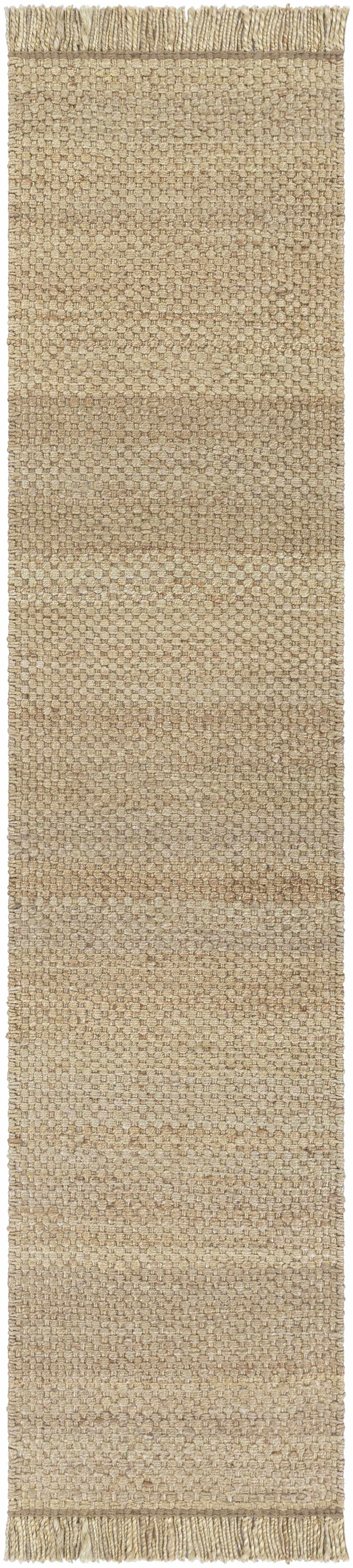 Beige 2' x 3' Jute Area Rug Q698