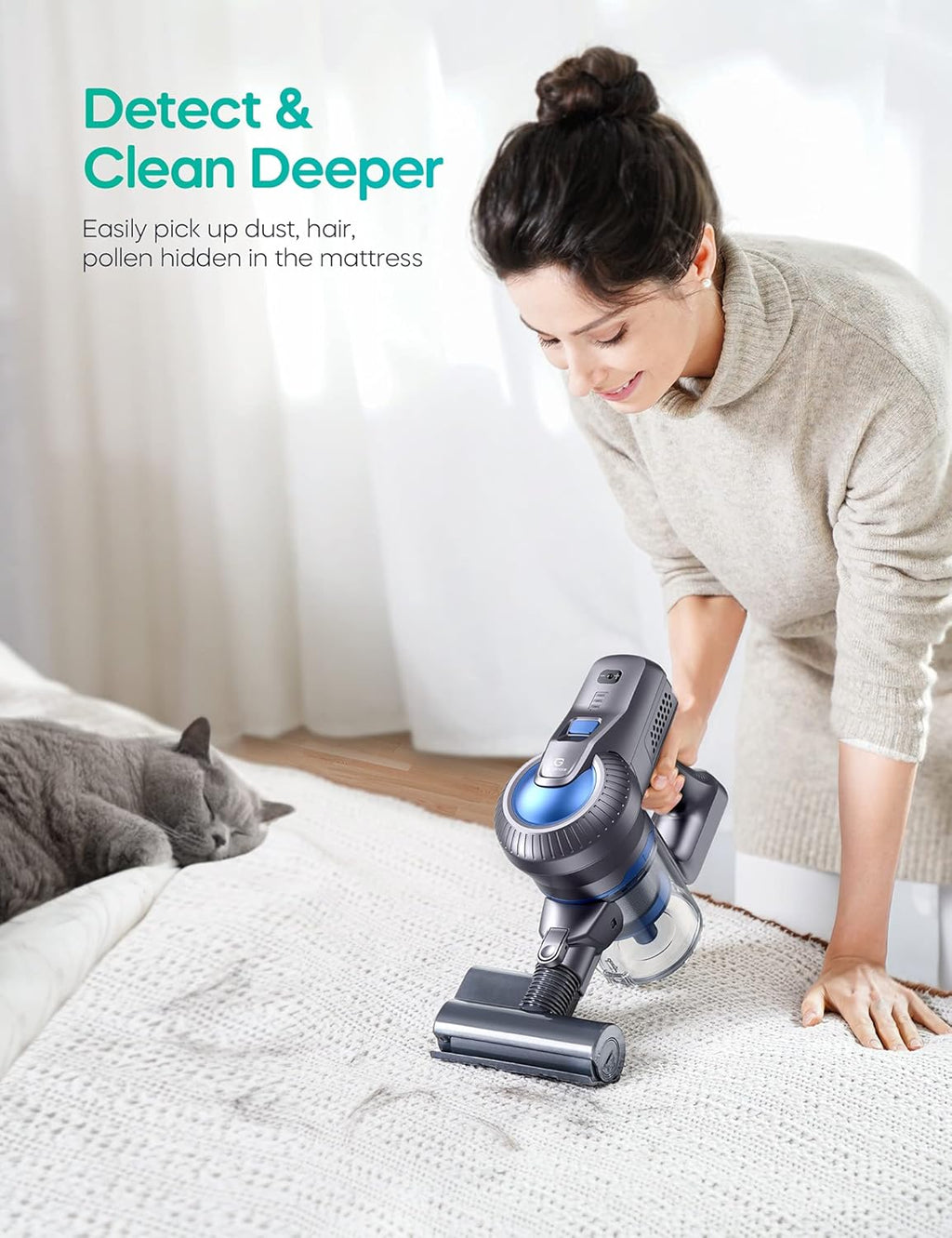 Cordless Stick Vacuum 4 in 1 with LED Headlights F163541