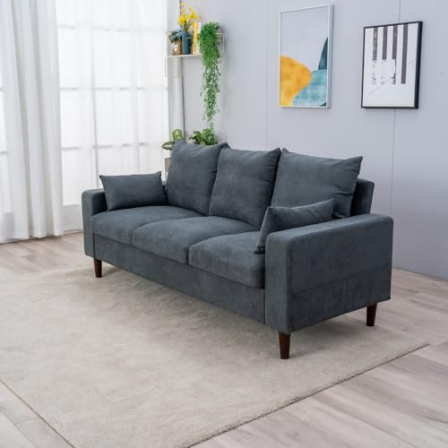 Grey Fabric 3-Seater Sofa N45783