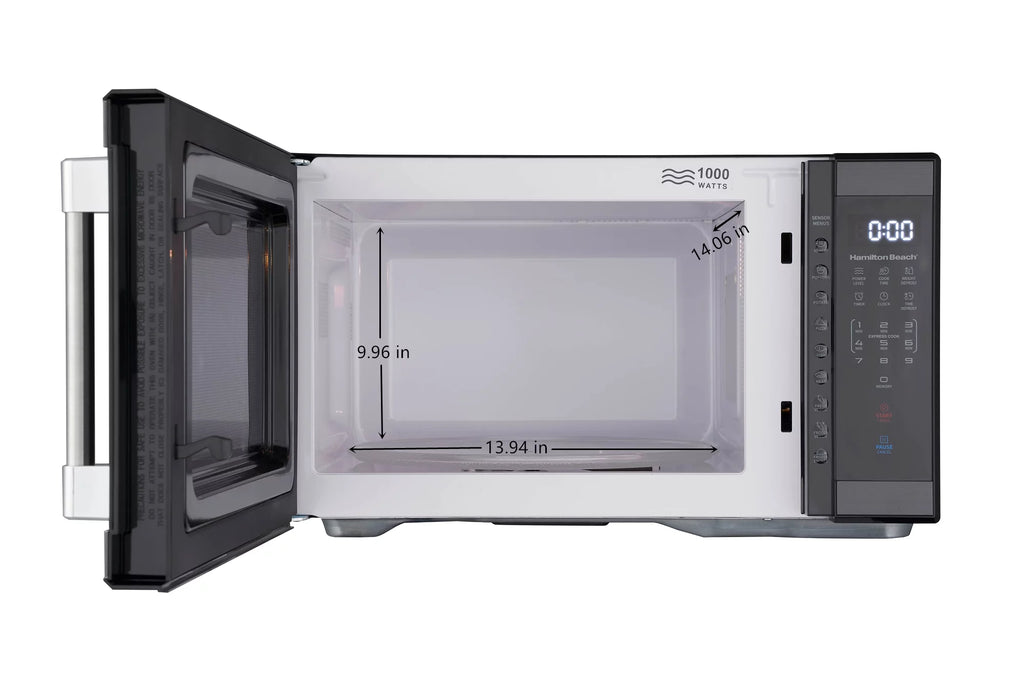 1.1 cu. ft. 1000 Watts Black Stainless Steel Microwave Oven P512013