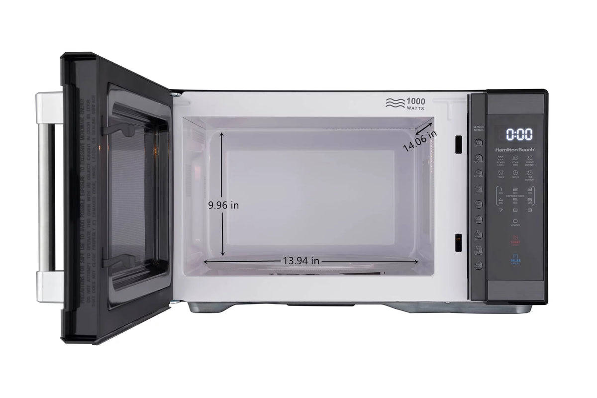 1.1 cu. ft. 1000 Watts Black Stainless Steel Microwave Oven P512013