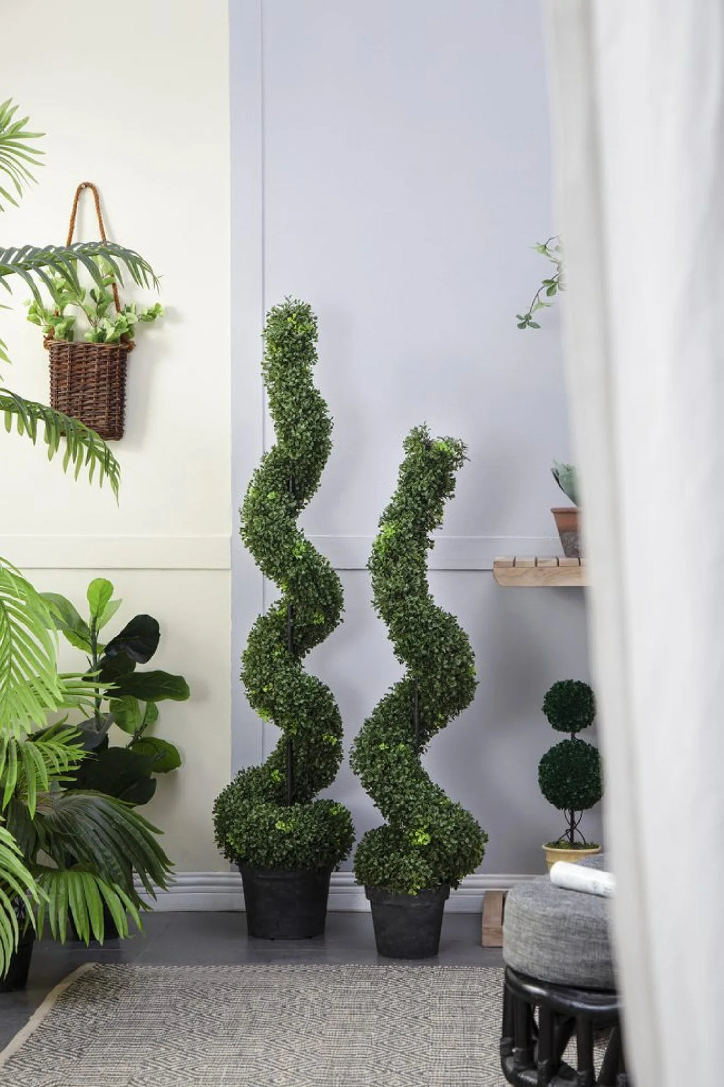 Artificial Spiral Boxwood Topiary Tree 5' C946
