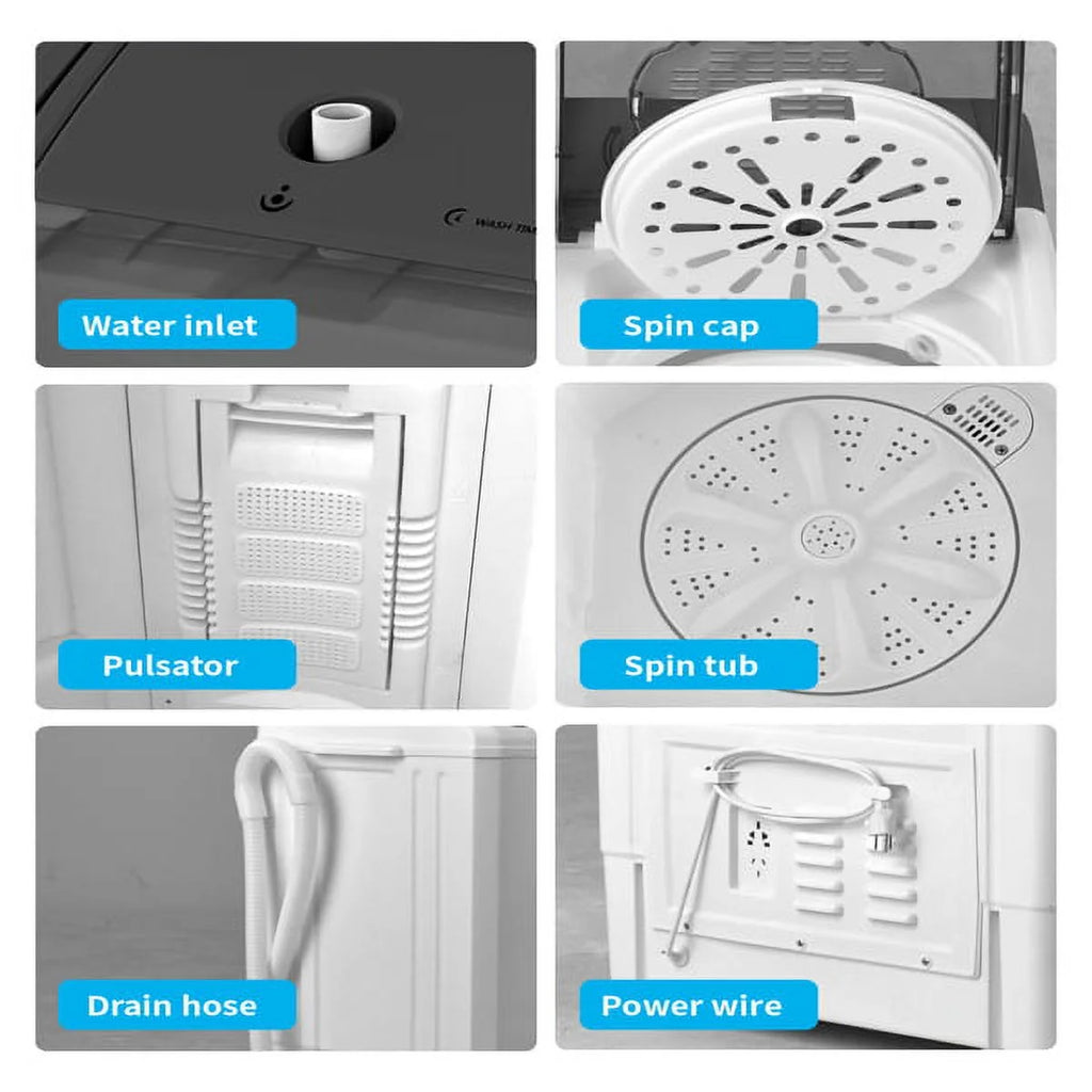 26lbs Semi-Automatic Washing Machine with Drain Pump D346