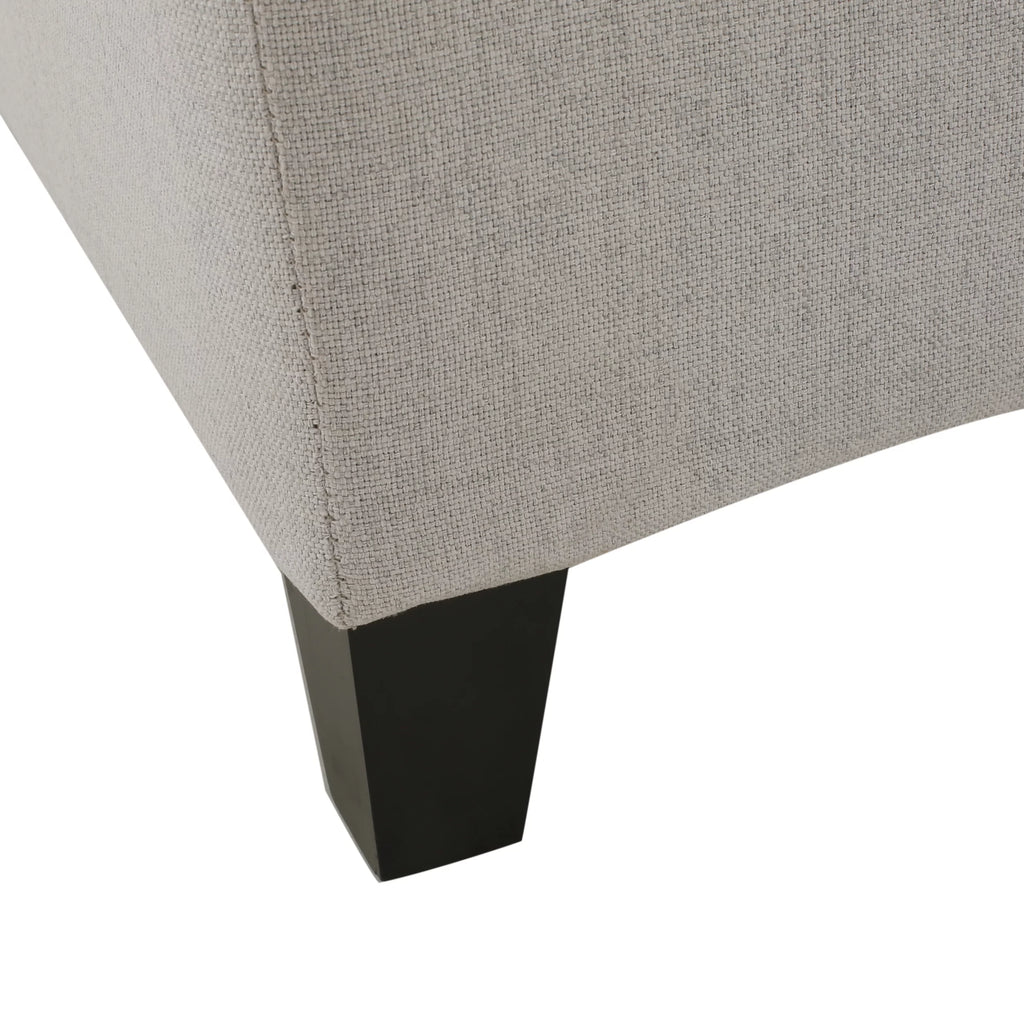 Light Grey Fabric Storage Ottoman M4258