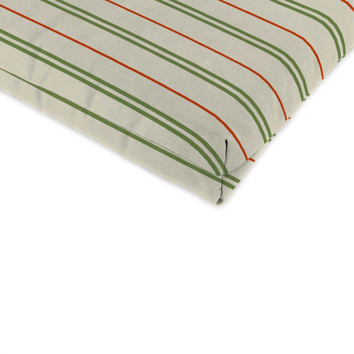 Grey Stripe Rectangular Outdoor Chaise Lounge Cushion with Ties P5836