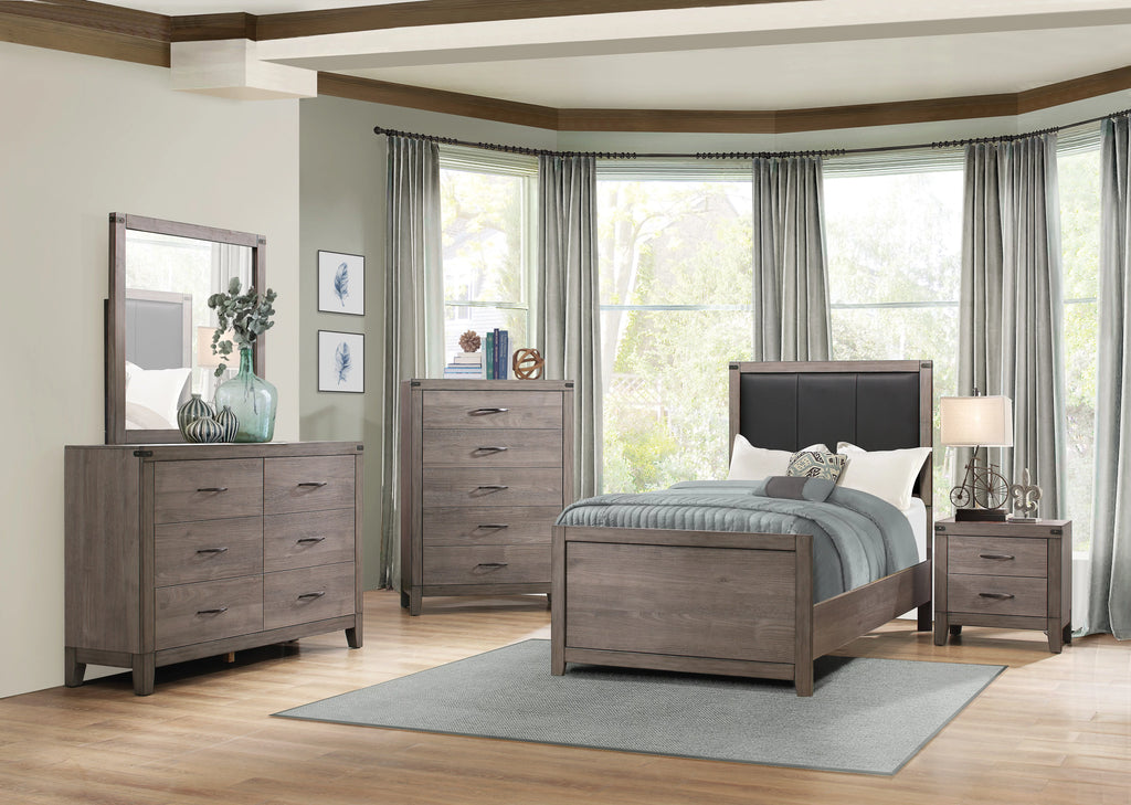Brownish Gray 5 Drawer Melamine Chest V2132