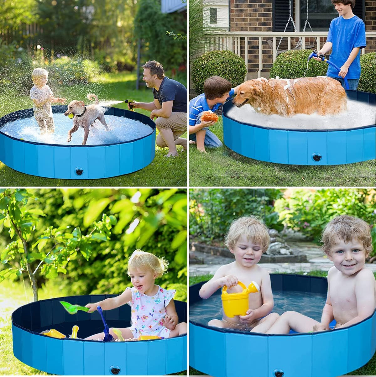 Foldable Dog Pet Swimming Pool of Hard PVC Plastic P196411