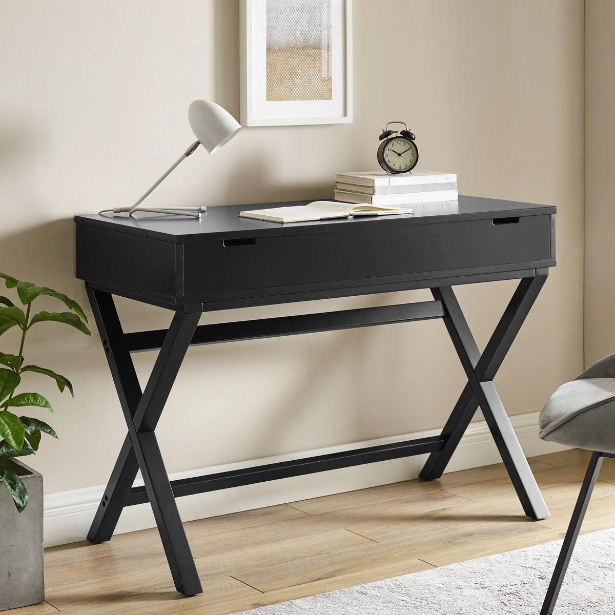 White Lift Top Desk R191