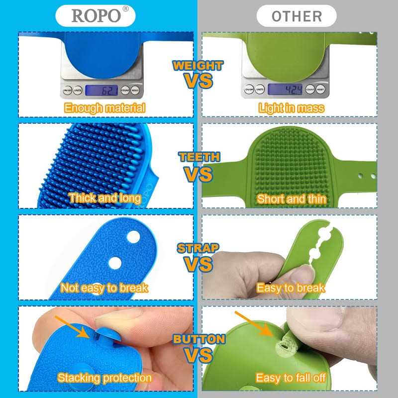 Dog Grooming Brush, Pet Shampoo Bath Brush 2pcs K94383