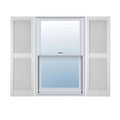 14 1/2 inch x 80 inch Vinyl Cathedral Top Center Mullion Open Louver Shutter Y2132