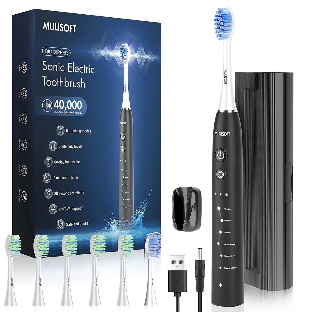 Electric Toothbrush with 6 Modes and Travel Case A824