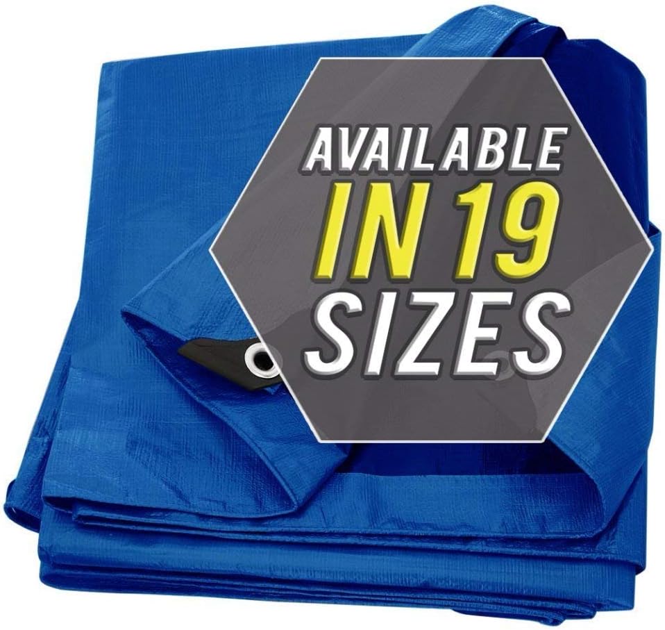 Silver / Black Heavy Duty Waterproof Tarp Cover, Pack of 2 G6015