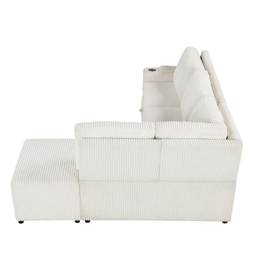 Reversible Sleeper Sectional Sofa with Storage Chaise O347