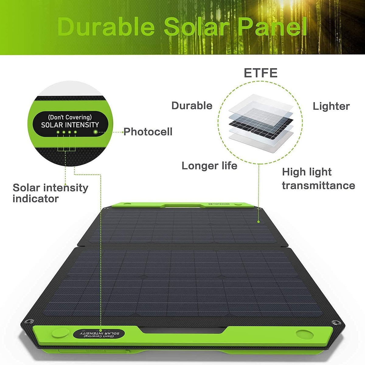 60W Foldable Portable Solar Panel Charger Kit with Dual USB Ports E268