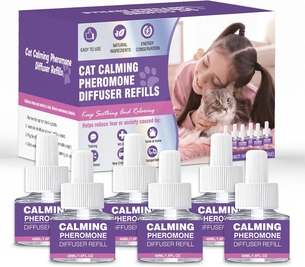 6 Pack Cat Pheromone Diffuser Refills 48ml R1021