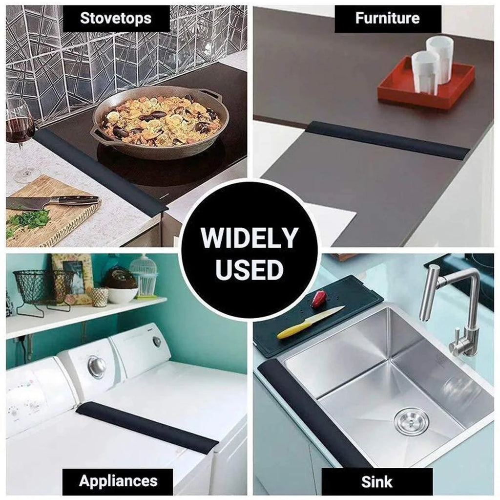 Silicone Stove Gap Covers (2 Pack, 21 Inches, Black) A548764