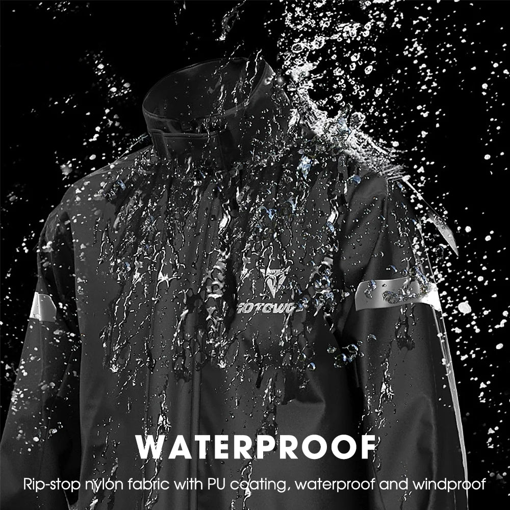 Men's Reflective Waterproof Rain Jacket and Pants P854