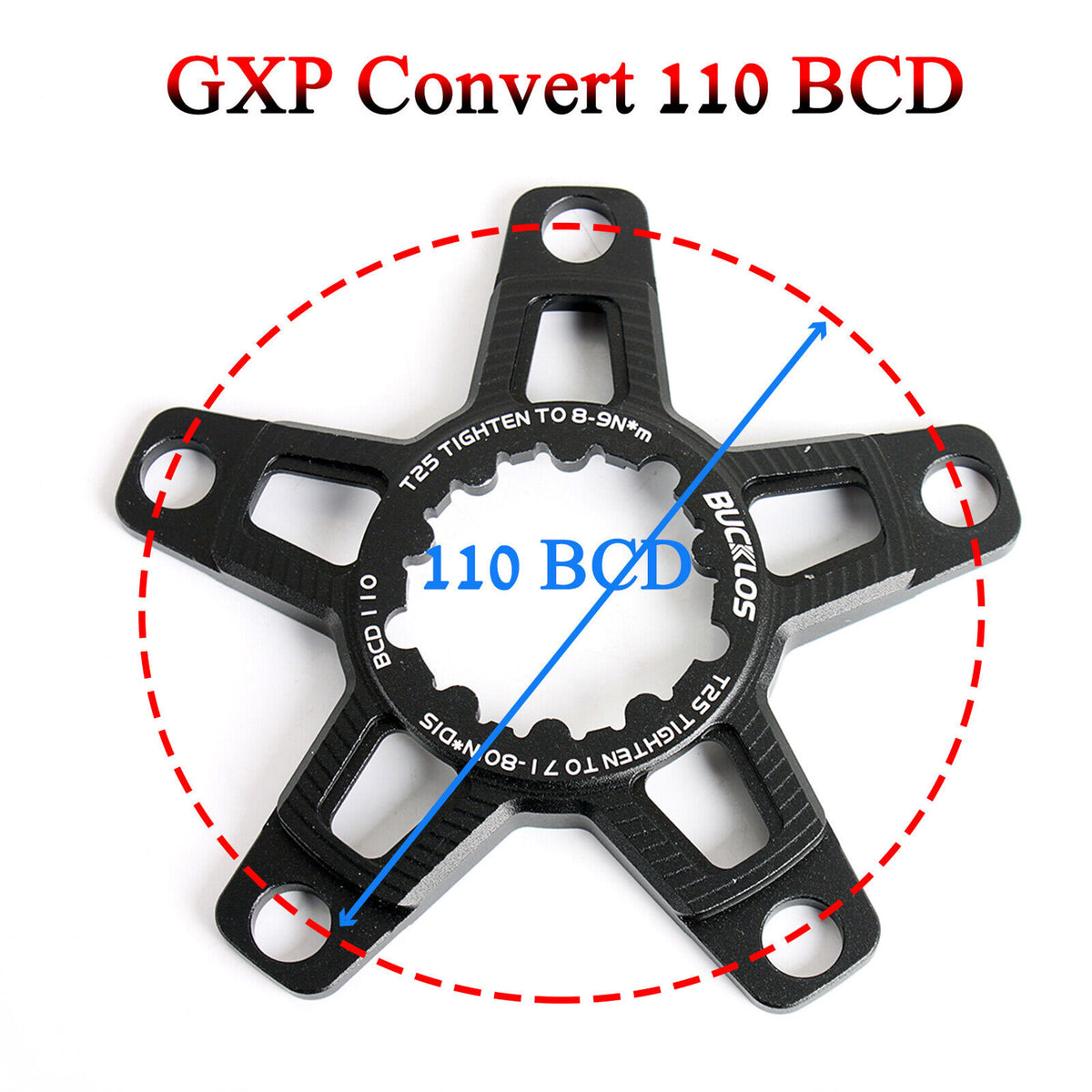 110BCD 130BCD 8/9/10/11S GXP Chainring Adapter P2123