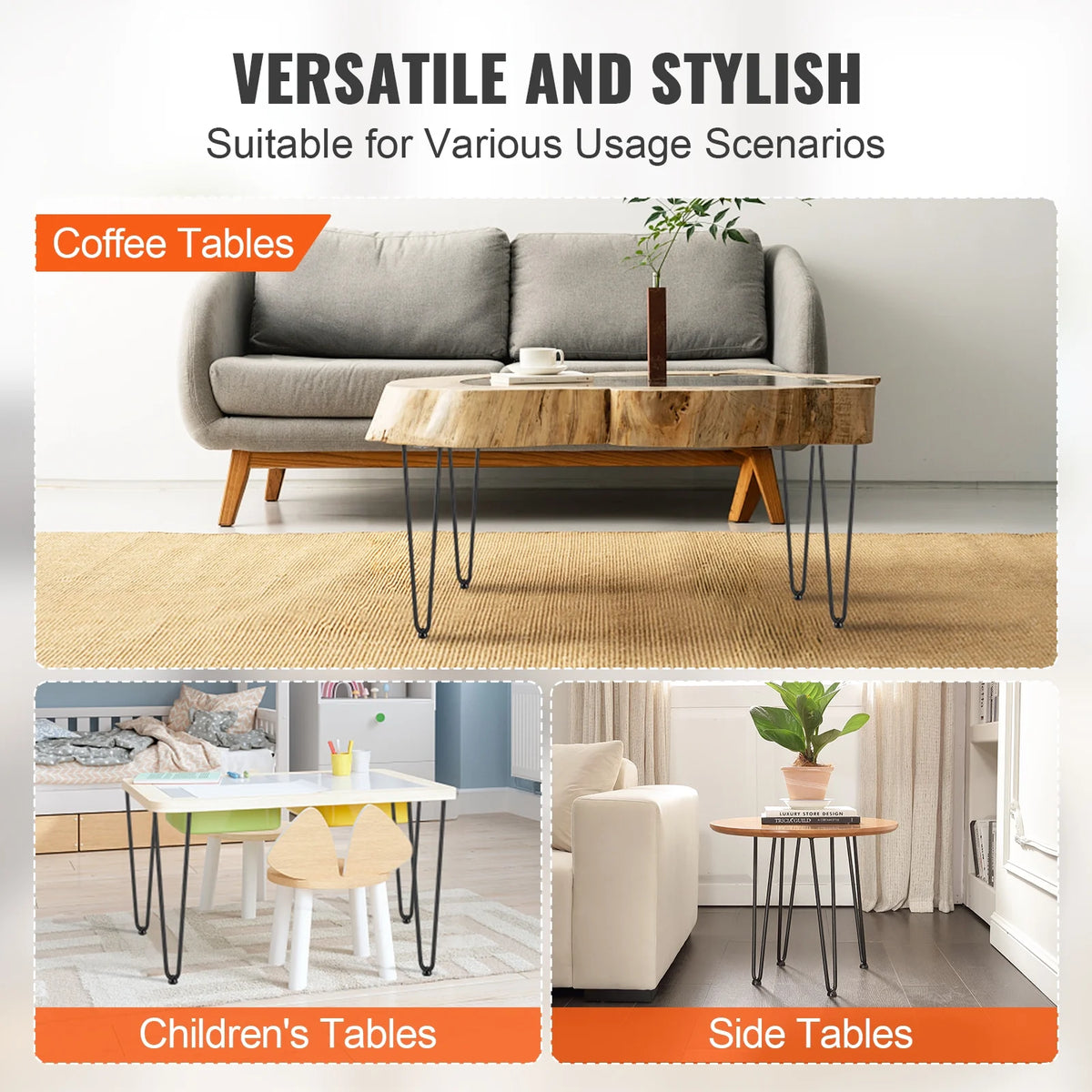 19" Solid Metal Heavy Duty Furniture Legs I4168
