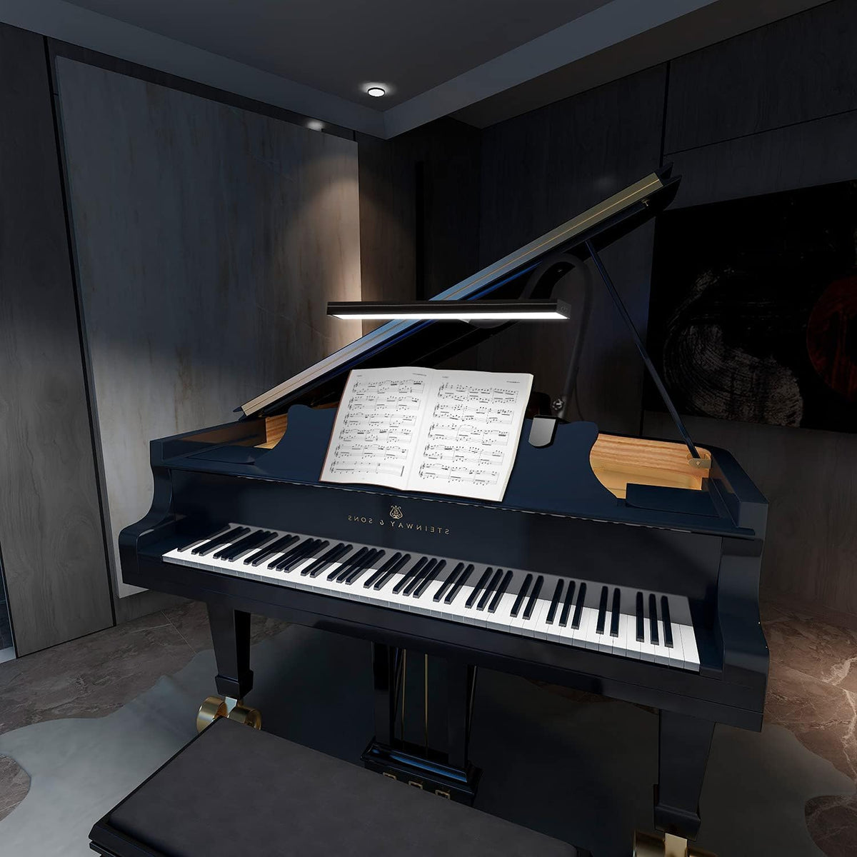 22” LED Piano Lamp with Clamp C8564