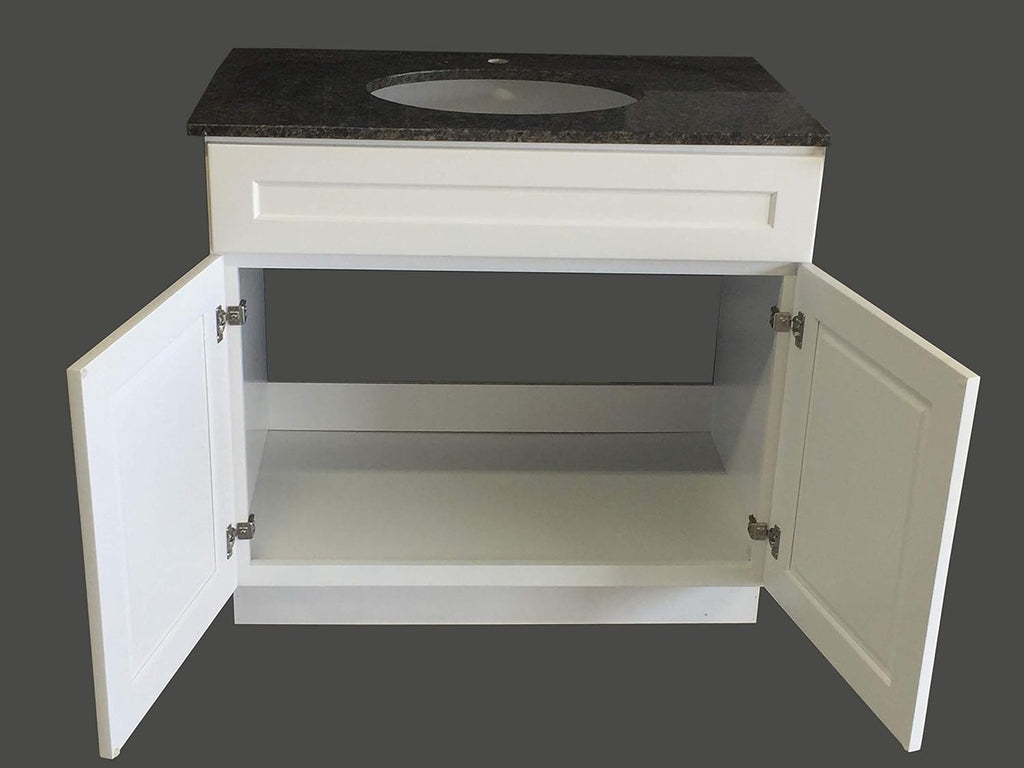 White Shaker Single-sink Bathroom Vanity Base Cabinet O7692