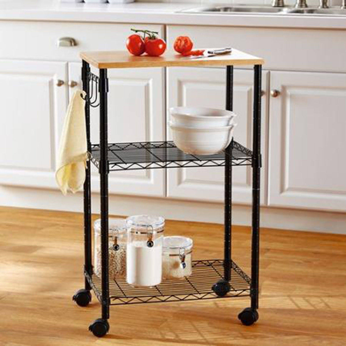 Black Kitchen Cart X63926