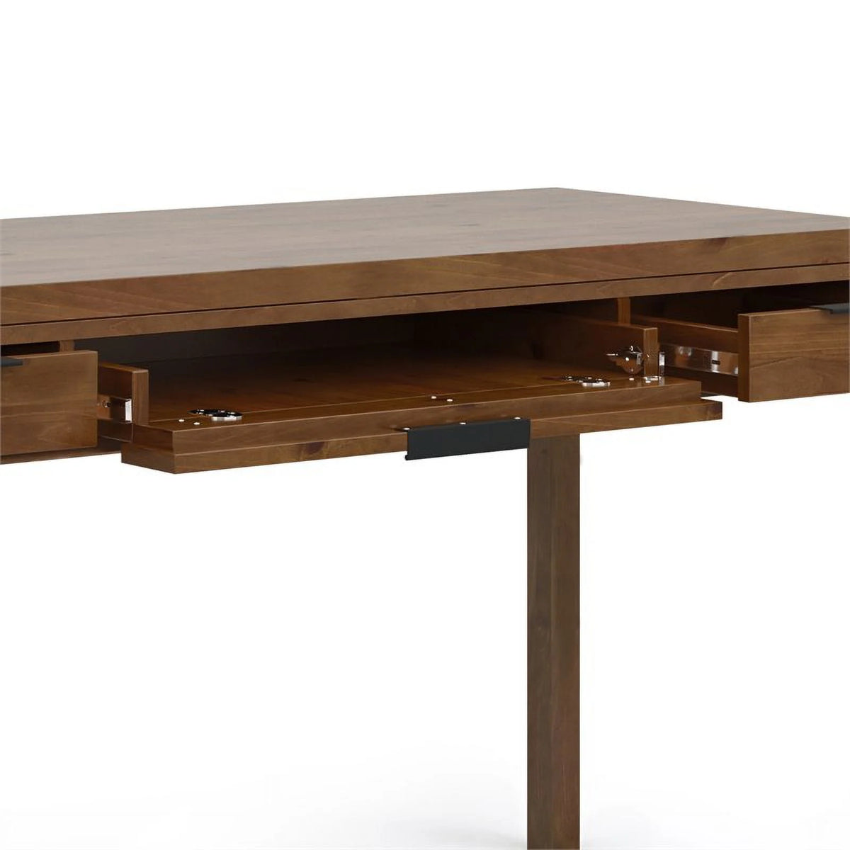 Solid Wood Contemporary 60 " Desk in Medium Saddle Brown K1181