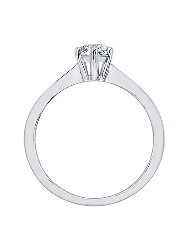 10K White Gold Diamond Solitaire Engagement Ring F18264