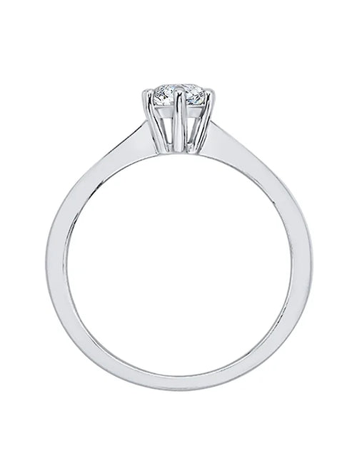 10K White Gold Diamond Solitaire Engagement Ring F18264