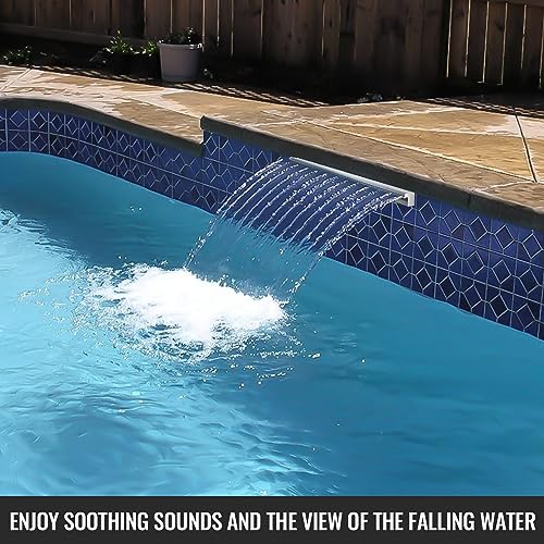 Stainless Steel Rectangular Pool Waterfall Spillway 17.7 Inch N70816