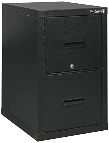 Black Metal 1-Drawer File Cabinet And Safe W9094