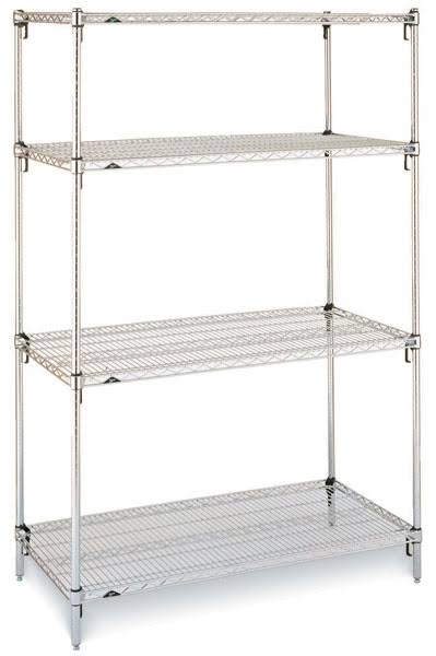 4-Shelf Chrome Wire Shelving Starter Unit Z607839