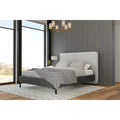 Gray Upholstered Queen Platform Bed X2495