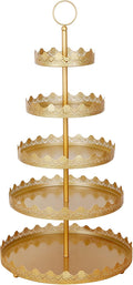 Gold 5-Tier Iron Cupcake Stand X583899