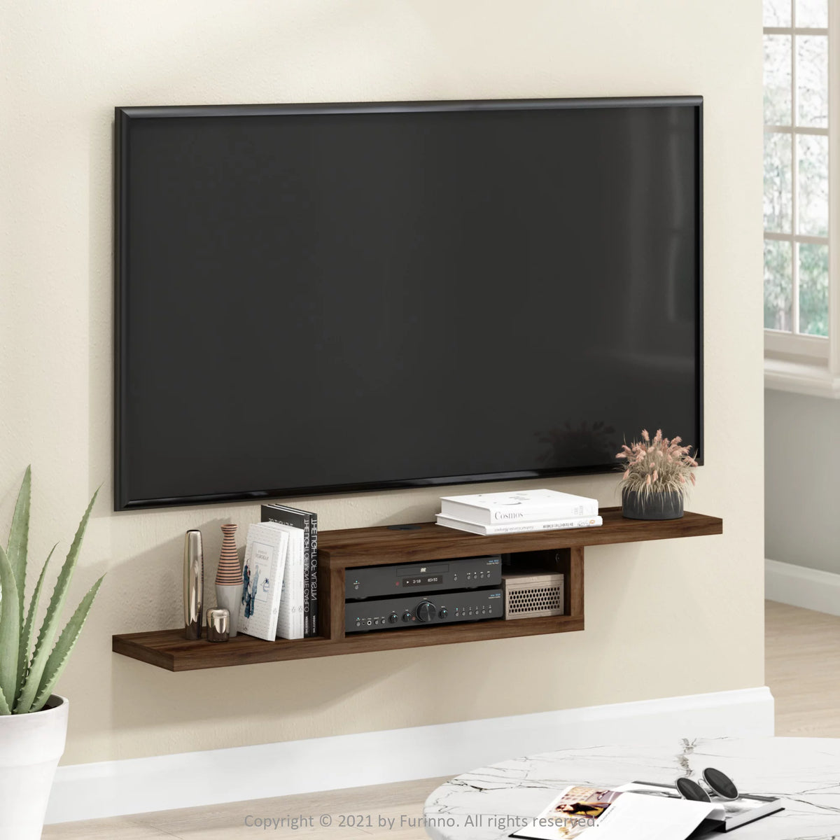 Wall Mounted Floating Media Console 47 Inch Y8607