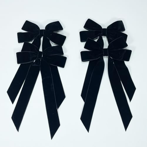 Velvet Hair Bow Hair Clips J7972