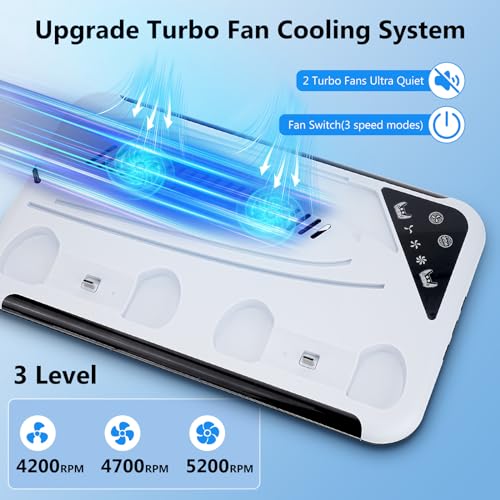 PS5 Slim Stand with Cooling Fan, Controller Charging Station, 13 Game Storage G48186